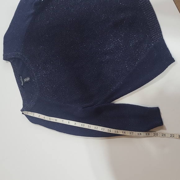 KENNETH COLE Navy Blue 3/4 Sleeve Crewneck Sweater - Picture 7 of 9